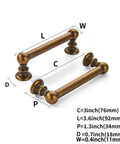 10 Pack 3 Inch Center Antique Brass Cabinet Pulls Rock Solid Heavy Duty Drawer Handles For Kitchen Cabinets Vanities And Dressers Dead Simple Install with measurements
