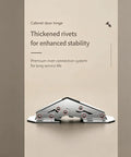 Soft Close Hidden Surface Mount Cabinet Hinges No Pre Drilled 8 Pack with thickened rivets for stability