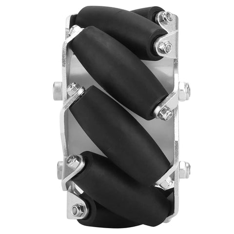 Omni Directional 100mm Steel Mecanum Wheel Set For RC Robot Cars, 4 Pack With 9 Rubber Rollers, Aluminum Alloy Chassis Wheels
