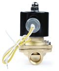 Heavy Duty Brass Electric Solenoid Valve Half Inch 110V AC Normally Closed With Viton Seal For Air Gas Fuel And Oil