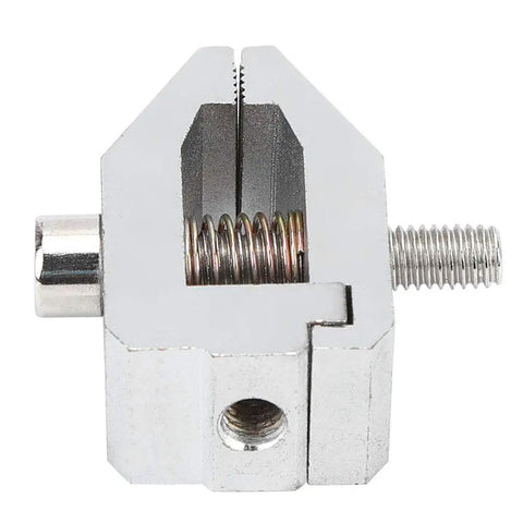 Push Pull Force Fixture For Tensile Testing, 500N Beefy Stainless Steel Destructive Fixture With 3.5mm Opening, High Load Lab Grade Tensile Tester For Tough Materials, front view
