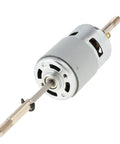 Badass 775 DC Motor 12 Volt 3000 RPM Dual Output Shaft High Speed Fan Replacement for DIY Cooling Projects and Airflow Upgrades Super Reliable Performance for Your Build, showing dual output shafts.