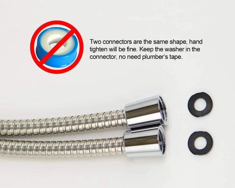 100 Inch Universal Handheld Shower Hose With Stainless Steel And Polished Chrome Finish, Flexible Anti Kink Tubing