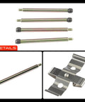 Upgrade Your Ride With This Top-Tier Rear Disc Brake Hardware Kit Perfect For Jeep Grand Cherokee And Dodge Charger Plus Chevrolet Camaro Models Designed To Deliver Serious Stopping Power And Peak Performance Without Any Drama. rear brake hardware pins and spring clip