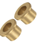 Two Pack Flanged Bronze Sleeve Bearings 14mm x 20mm x 16mm Oilless Bushing For Machinery Gold Finish, two bearings