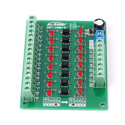 8 Channel Voltage Level Converter Module From 24V To 3V3 For MCU And PLC PNP NPN Signal Translator Fast 20KHz Conversion PCB board