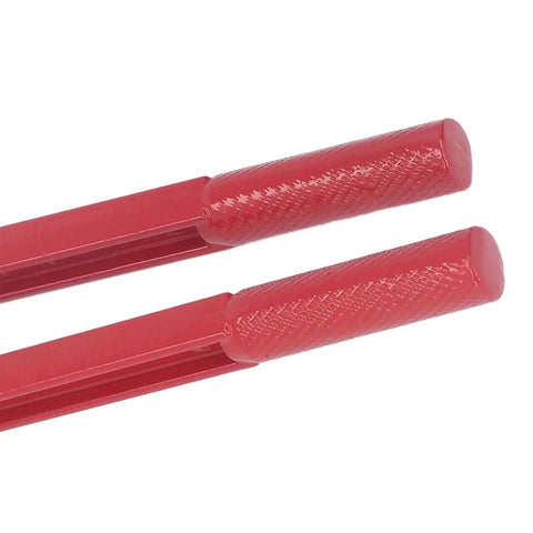 Heavy Duty Manual Pipe Bender For Copper Brass Aluminum And Steel Delivering Smooth 180 Degree Turns handles red grips close-up