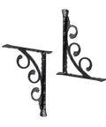 2 Pack Wall Mounted L Shaped Shelf Brackets Space Saving Heavy Duty Angle Supports for bookshelves displays and home decor