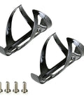 Badass Ultralight Carbon Fiber Water Bottle Cages For Bikes Featuring A Rock Solid Hold Compatible With Standard Drinkware Two Pack, showcasing two sleek carbon cages with mounting screws.