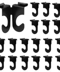 20 Pcs Metal Drop Ceiling Hooks Set For Hanging And Decor, Heavy Duty T Bar Track Grid Clips, Zinc Alloy Black Matte Finish