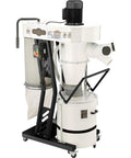 Portable 2 HP Cyclone Dust Collector With 7 Inch Inlet, 20 Gallon Drum, 1023 CFM Airflow, 3450 RPM, Welded Steel Impeller