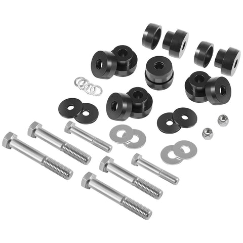 Beefed Up Billet Aluminum Body Mount Bushings Kit For Camaro Nova Chevy II 1968 1981 Reduces Chassis Flex 32 Pieces