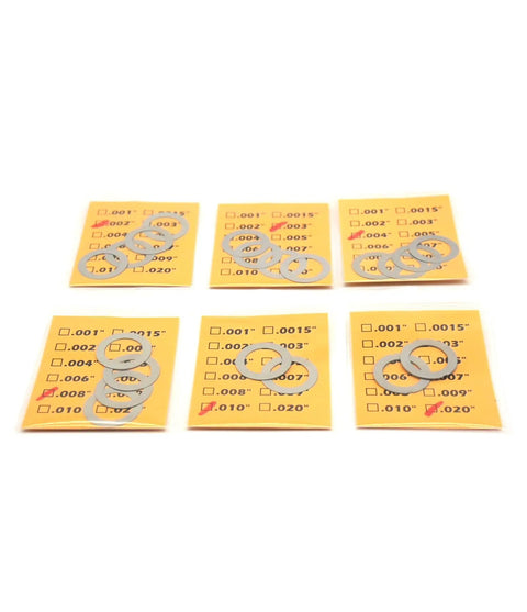Pro Grade Shim Kit For 1/2x28 Thread Barrel Muzzle Devices Alignment Set For.223/5.56, 20 Pack, Stainless Steel 304 with thickness labels