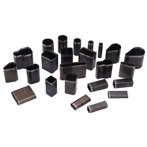 Versatile Hollow Punch Cutter Set With 24 Shape Styles for small leather craft projects displayed on a white surface