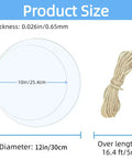 12 Inch Round Aluminum Sublimation Door Hanger Blanks Unfinished Circle Metal Signs for DIY Wall Decor with Rope, size chart.
