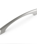 Front view of Solid Core Stainless Steel Cabinet Pulls, 5-1/16 Inch Hole Center, 128mm, for kitchen cabinets, Greenwich Collection.
