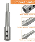 Badass Long Reach Forstner Bit Extension Shaft Adds Four Point Five Inch, solid high carbon steel, detailed close-up showing surface finish.