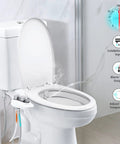 Non Electric Manual Bidet Attachment For Toilet With Temperature Display Warm Water From Hot Water Hookup installed