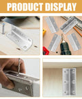 Stainless Steel 90 Degree L Shaped Corner Braces 8 Pack Heavy Duty Angle Brackets for stable connections and versatile support