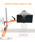 Must Have Dust Hood Stand With Folding Extension Arm For Wood Lathe Dust Collection Gear, 9x5 Inch Hood, 4 Inch Hose Spigot