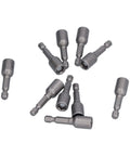 Huge 10pc Magnetic Socket Nut Driver Drill Adapter Set with Powerful Magnets and Alloy Hex Shank For All Your Heavy Duty Screwdriver Bit Kit Needs and Tough Electric Projects Today, 1/4 inch