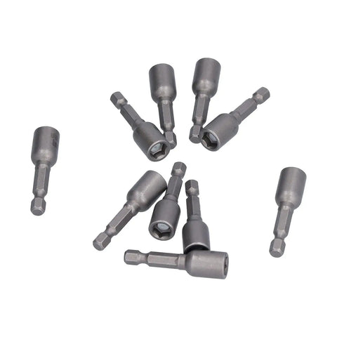 Huge 10pc Magnetic Socket Nut Driver Drill Adapter Set with Powerful Magnets and Alloy Hex Shank For All Your Heavy Duty Screwdriver Bit Kit Needs and Tough Electric Projects Today, 1/4 inch