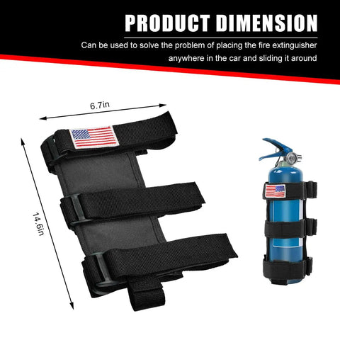 Gotta Have Badass Fire Extinguisher Mount Adjustable Roll Bar Safety Strap For Jeep Wrangler Gladiator Durable Nylon Belt American Flag Design Off Road Vehicle Essentials Heavy Duty Ride Gear