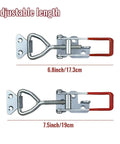 Adjustable Beefy 2 Pack Heavy Duty Toggle Clamp Latch 4003 with 1320 lbs holding capacity, showing 6.8 and 7.5 inch lengths.