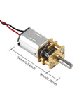 Mini N20 Gear Motor With Full Metal Gearbox 3V To 6V DC Micro Motor for RC Cars Robots and DIY Toys shown with dimensions