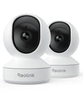 4MP HD Plug In Indoor Security Camera System With Pan Tilt And WiFi 6 Baby Monitor And Pet Camera Night Vision Two Pack front view