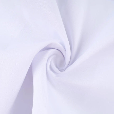 Fabric detail of Unisex Three Quarter Length Lightweight Lab Coat With Pockets Long Or Short Sleeves Durable Polyester