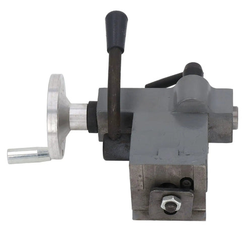 Premium Mini Lathe Tailstock Rear Center Mount Replacement For 0618 CJ18A 7x12 7x14 showing die cast aluminum build and handle.