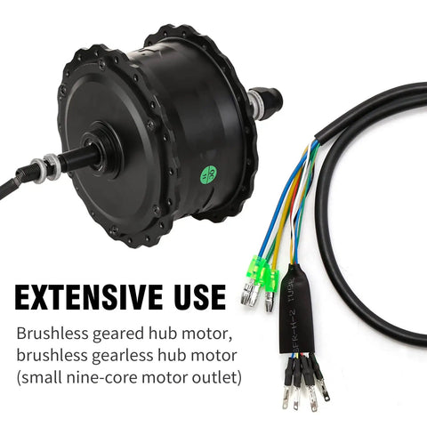 9 Pin Ebike Motor Cable Connector 60 Cm With Hall Sensor, 12V To 72V Extension Cable For Electric Bicycle, Male 9 Pin Connector, Durable Sealed Adapter For Ebike Conversion Parts