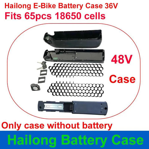 Badass Heavy Duty Ebike Battery Case Fit 65 Pcs 18650 Cells 48V Battery Box With Controller And Led Lights For Adult Electric Bike Conversion Kit Built Like A Tank And Plug And Play Ready, showing 36V case components.