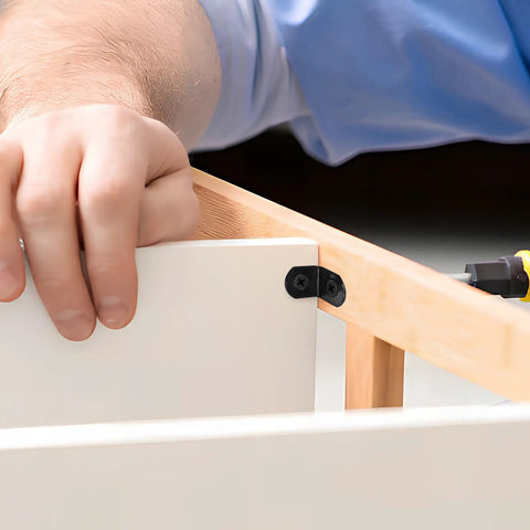 Installing Stainless Steel Corner Bracket Connector For Shelves And Tables Heavy Duty Durable Versatile Black Finish Easy Install