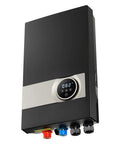 Ditch The Old Tank For This 27kW Tankless Electric Water Heater 240V Under Sink Unit With LCD Touch Screen Temp Lock Works Like A Charm For Bathroom Kitchen Or Office Spaces Sleek Black - front view with LCD display and connections
