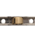 Heavy Duty Stainless Steel Sliding Door Pulley With 10mm Single Wheel And Silent Glide Technology For Bathroom Showers top view showing brass wheel.