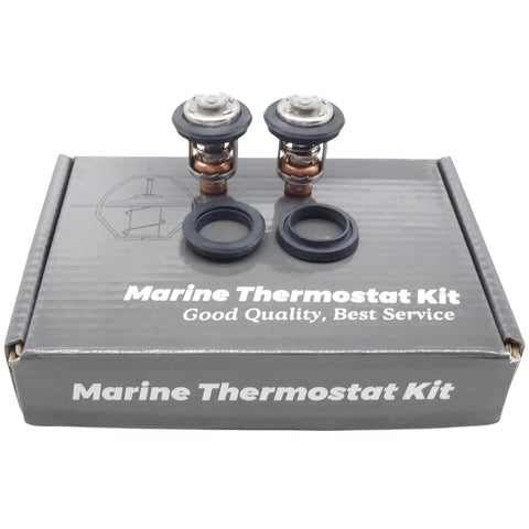 2 Pack Outboard Thermostats For Mercury Marine 135 To 200 HP Outboard Motors Replacement kit on box