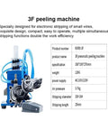 Pro 3F Pneumatic Automatic Wire Stripping Machine For Rapid Cable Peeling Cutting And Twisting with blue design and tubing.