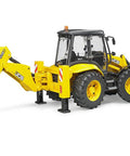 Cat Backhoe Loader Toy With Realistic 1:16 Scale, Moving Front Loader And Excavator Arm, durable ABS plastic, side view