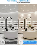 ZYC Oil-Rubbed Bronze 4 Retrofit LED Recessed Lighting, 4 Inch 8 Pack 5CCT Anti-Glare LED Downlight shown in well-lit modern space.