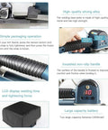 Heavy Duty Electric Strapping Machine With Hot Melt Welding And Adjustable Tension For Half To Three Quarter Inch Pp Pet Straps with LCD display and ergonomic non-slip handle.