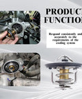 Heavy Duty Engine Thermostat Built Tough To Keep Your Ride Cool And Run Smooth Durable Temp Regulator installation images showing function.