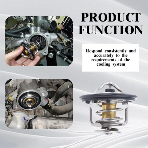 Heavy Duty Engine Thermostat Built Tough To Keep Your Ride Cool And Run Smooth Durable Temp Regulator installation images showing function.