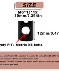 10 Pcs M6 Barrel Nuts 10x12mm For M6-1 Bolts Cross Dowels Slotted Nuts Hardware Replacement Kit Black Steel Built To Last Fasteners For Cribs And Flat Furniture Wood Joints size details