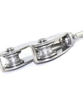 Heavy Duty M20 Single Pulley Block, Stainless Steel Swivel Lifting Pulley With One Wheel, 7mm Rope Compatibility, waterproof and rust resistant