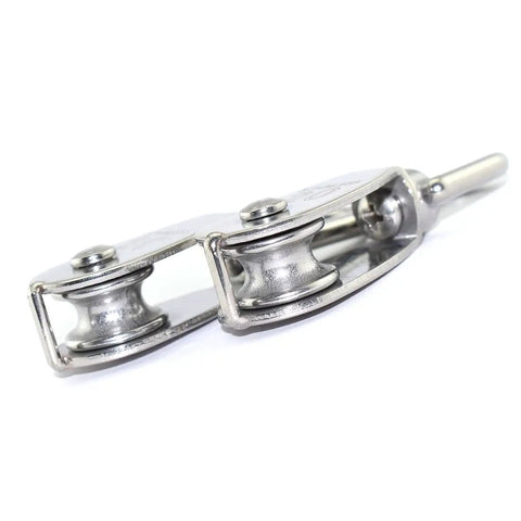 Heavy Duty M20 Single Pulley Block, Stainless Steel Swivel Lifting Pulley With One Wheel, 7mm Rope Compatibility, waterproof and rust resistant