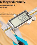 Close-up of caliper measuring Magnetic Hinge Alignment Kit For Easy Drill Free Door And Cabinet Installations With A Precision Groove