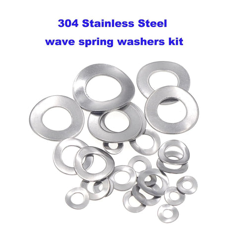 HVAZI 304 stainless steel wave spring washer assortment kit, metric M3–M12, 350 pcs