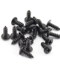 Fifty Pack M4 X 12 Millimeter Self Drilling Screws Carbon Steel Black Finish Phillips Drive Round Head for wood and metal